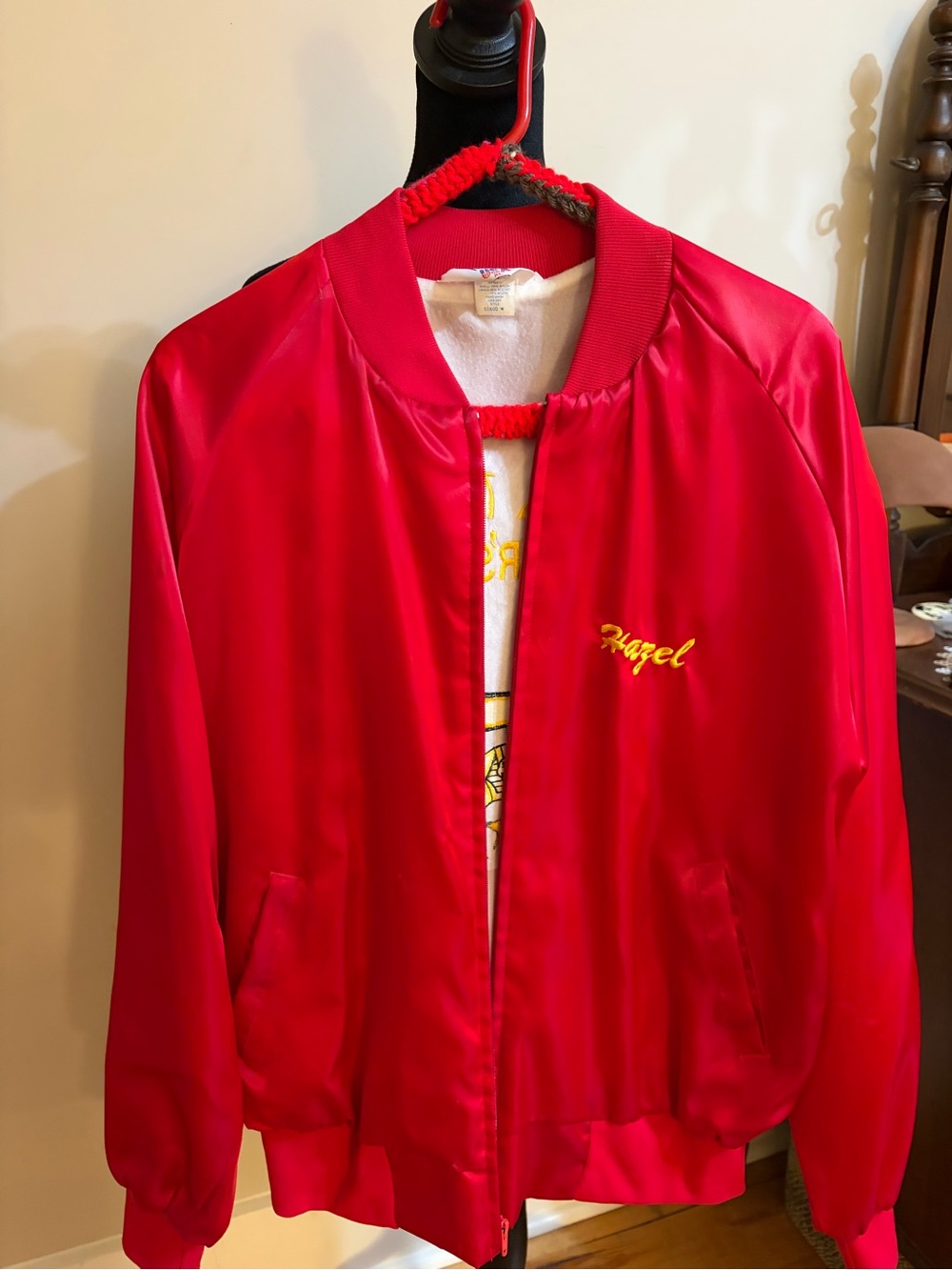 Shriner’s 1970-80,s Directors Red Bomber Jacket with Embroidery